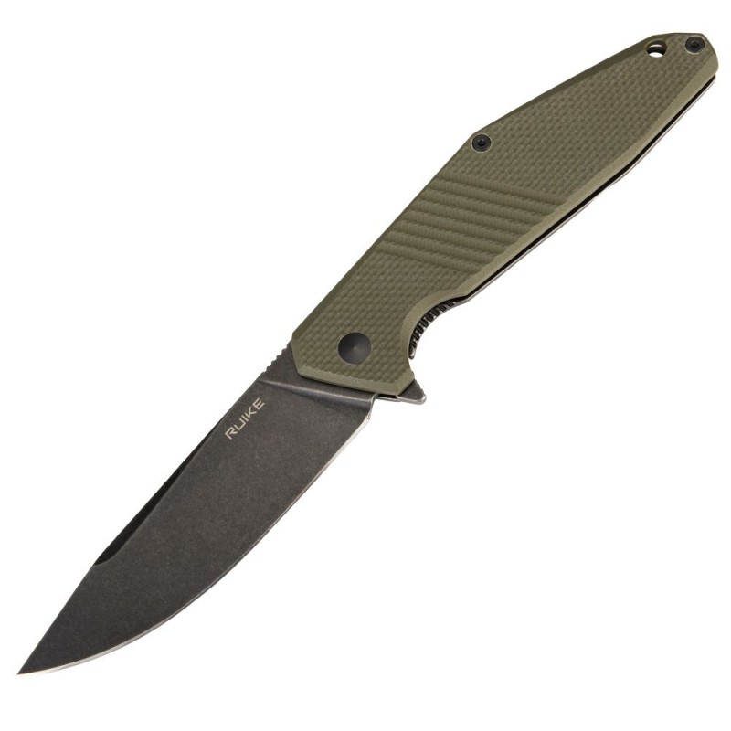 Ніж складаний туристичний Ruike D191-G, (9.2 см) 8Cr13Mov / G10 + steel 420 зелений