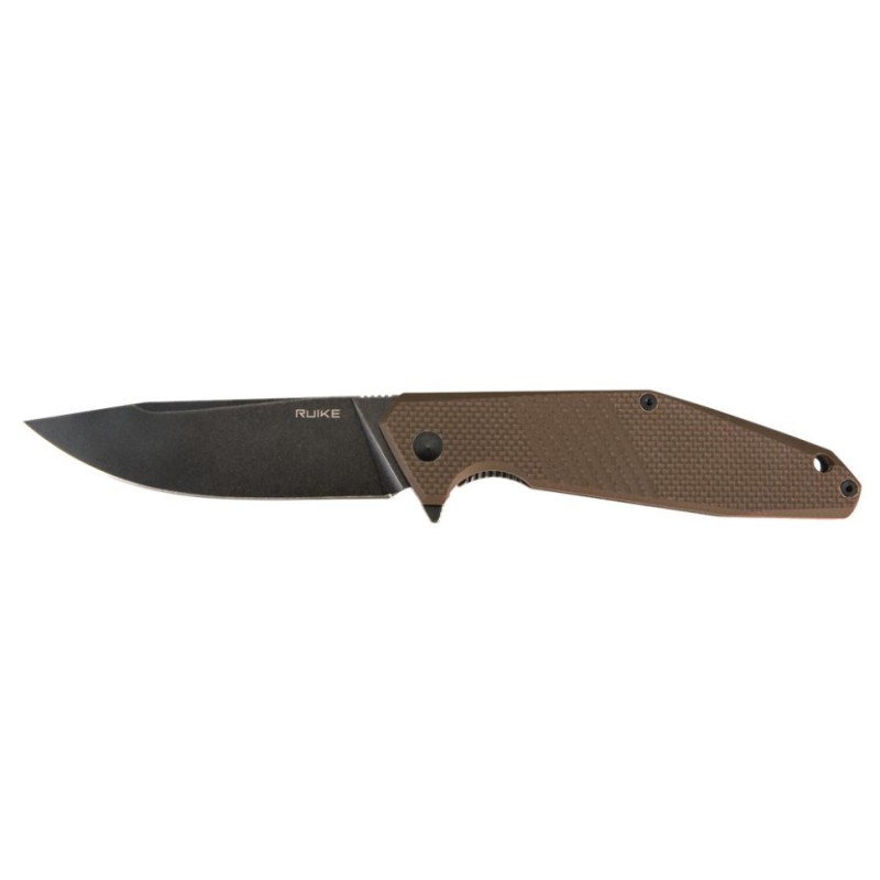 Ніж складаний туристичний Ruike D191-W, (9.2 см) 8Cr13Mov / G10 + steel 420 коричневий