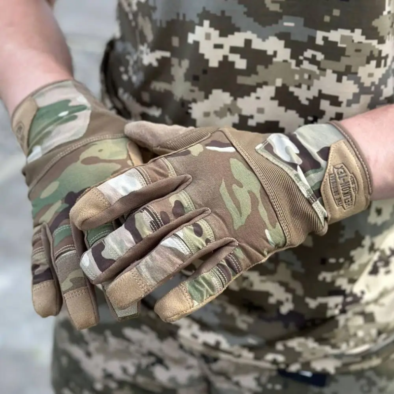 Рукавички тактичні Helikon-Tex Range Tactical Gloves - PenCott WildWood / Coyote A, розмір L