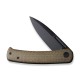 Ніж складаний туристичний Civivi Cetos, (8.8 см) 14C28N / Micarta & Stainless коричневий
