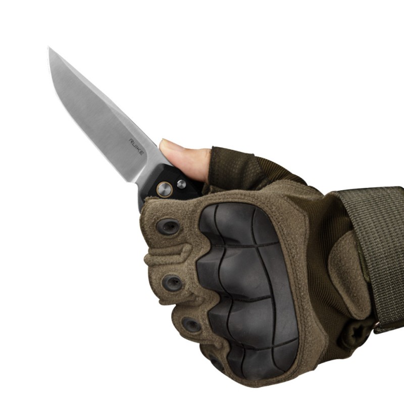 Ніж складаний туристичний Ruike P873-MB, (8.8 см)14C28N / G10 чорний