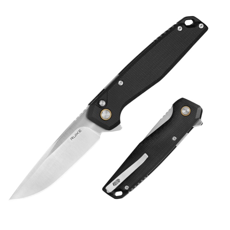 Ніж складаний туристичний Ruike P873-MB, (8.8 см)14C28N / G10 чорний