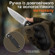 Ніж складаний туристичний Ruike P873-MB, (8.8 см)14C28N / G10 чорний
