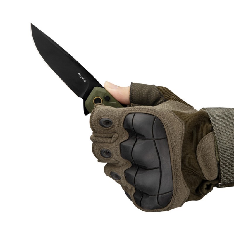 Ніж складаний туристичний Ruike P873-G, (8.8 см)14C28N / G10 зелений