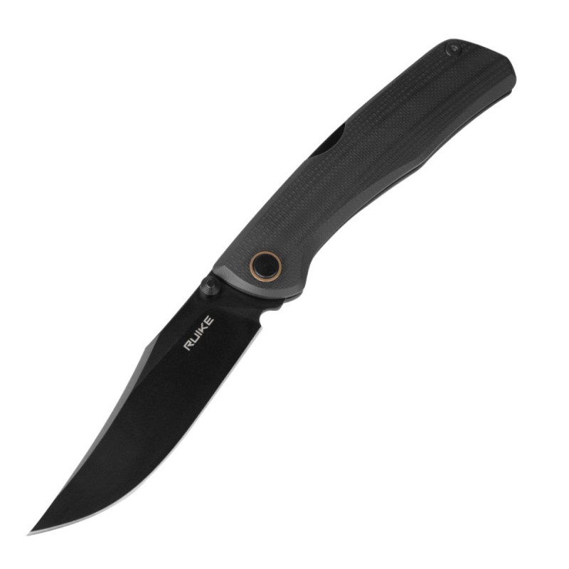 Ніж складаний туристичний Ruike P882-B, (8.5 см) 12С27 /  G10 чорний
