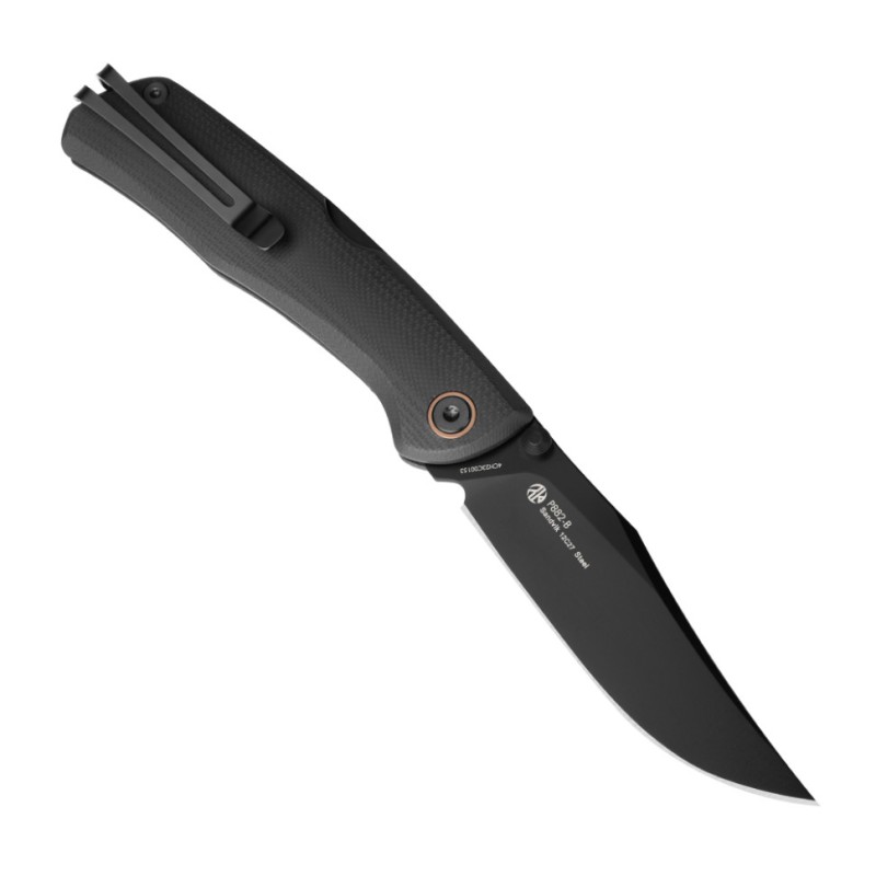 Ніж складаний туристичний Ruike P882-B, (8.5 см) 12С27 /  G10 чорний