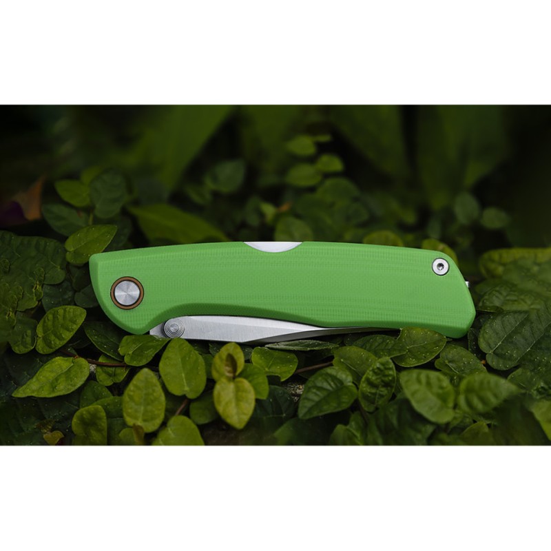 Ніж складаний туристичний Ruike P882-G, (8.5 см) 12C27 / G10 зелений