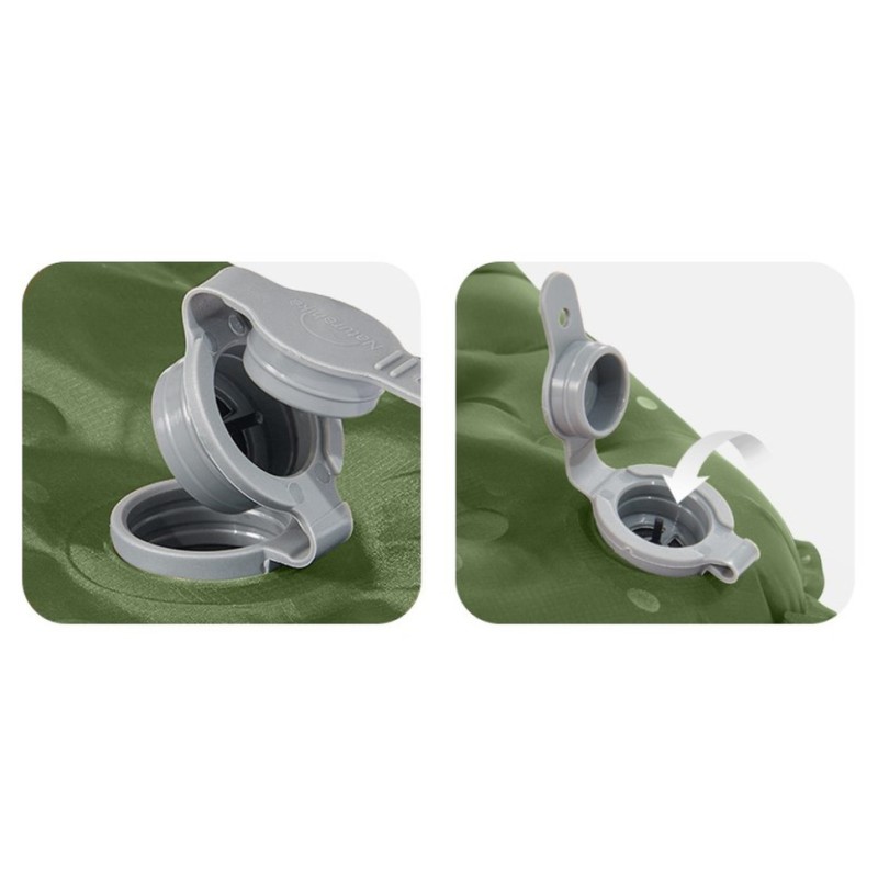 Матрац туристичний надувний двомісний  Naturehike CNK2450WS014, надлегкий, 200х132х8 см, зелений  із мішком для надування