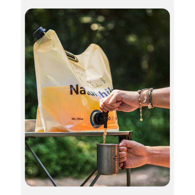 Складаний контейнер для води з поліетилену Naturehike CNK2450CF027, 10 л, жовтий