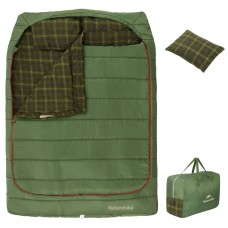 Спальний мішок двомісний із подушками Naturehike CNK2350WS019, зелений