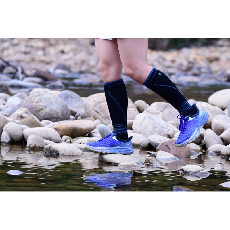Водонепроникні шкарпетки Dexshell Longlite Socks 2.0, блакитні полоски, розмір S (36-38)