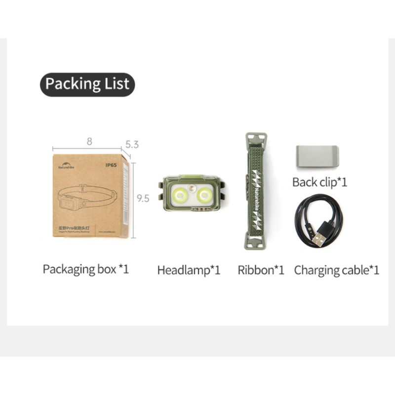 Ліхтар налобний Naturehike CNK2550ZM011, сірий