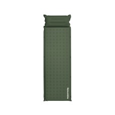 Матрац туристичний із подушкою, самонадувний одномісний Naturehike CNK2550WS025, вологостійкий, 200х65х3 см, зелений