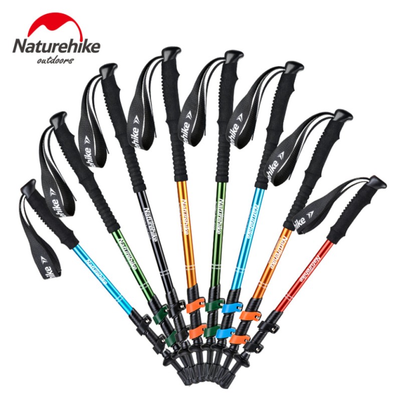 Трекінгова палиця 3-сек. Naturehike Boy 6061 AL NH17D001-Z, 50-100 см, алюміній, блакитна