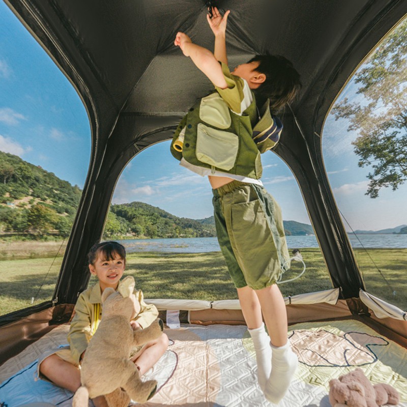 Намет чотиримісний із тентом автоматичний Naturehike Ango CNK2550WS010, сірий