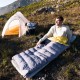 Спальник з натуральним пухом Naturehike CW400 NH18C400-D, p-р L, жовто-сірий