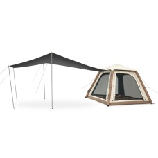 Намет чотиримісний автоматичний надувний із тентом Naturehike Ango CNK2550WS017, коричневий