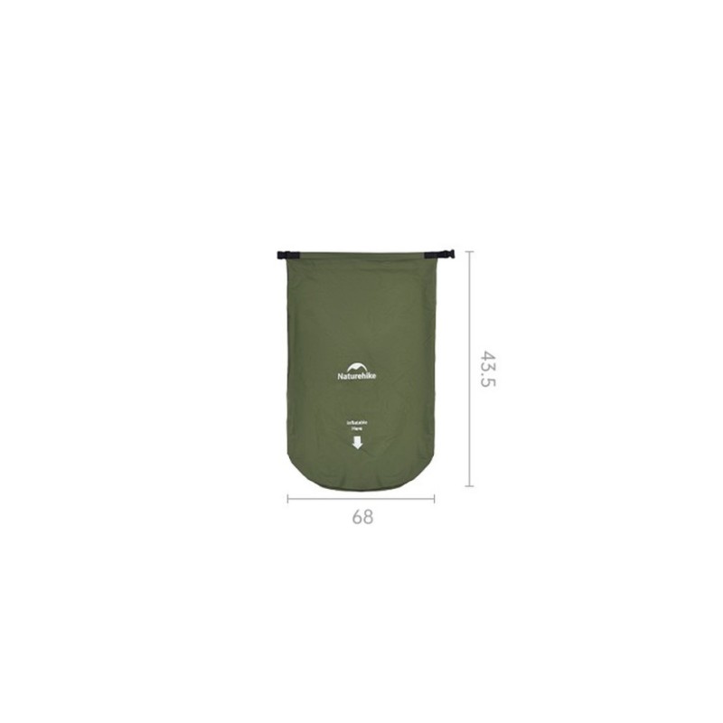 Матрац туристичний надувний двомісний  Naturehike CNK2550WS019, 200х125х6.5 см, зелений, для кемпінгу із мішком для надування