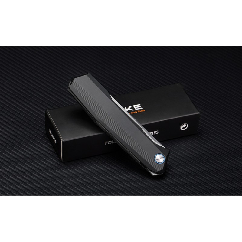 Ніж складаний туристичний Ruike P166-AB, (9.2 см) 14C28N / Aluminum чорний