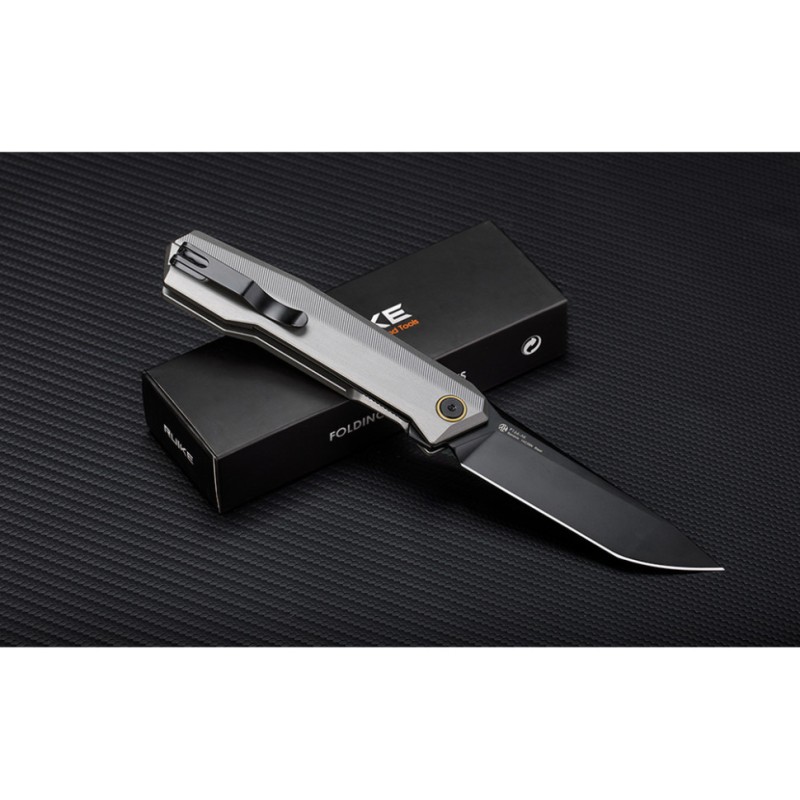 Ніж складаний туристичний Ruike P166-AК, (9.2 см) 14C28N / Aluminum сірий
