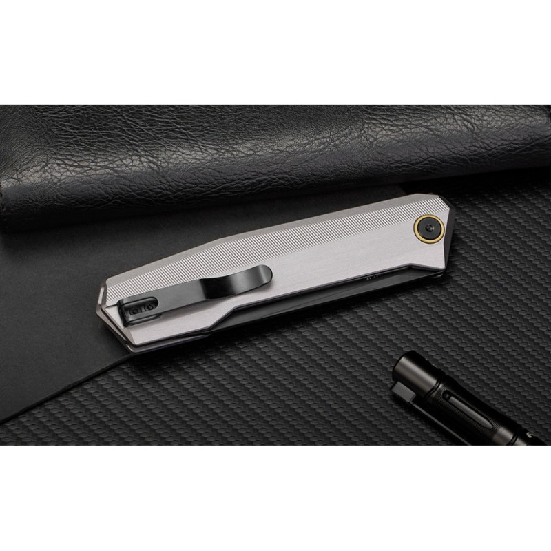Ніж складаний туристичний Ruike P166-AК, (9.2 см) 14C28N / Aluminum сірий