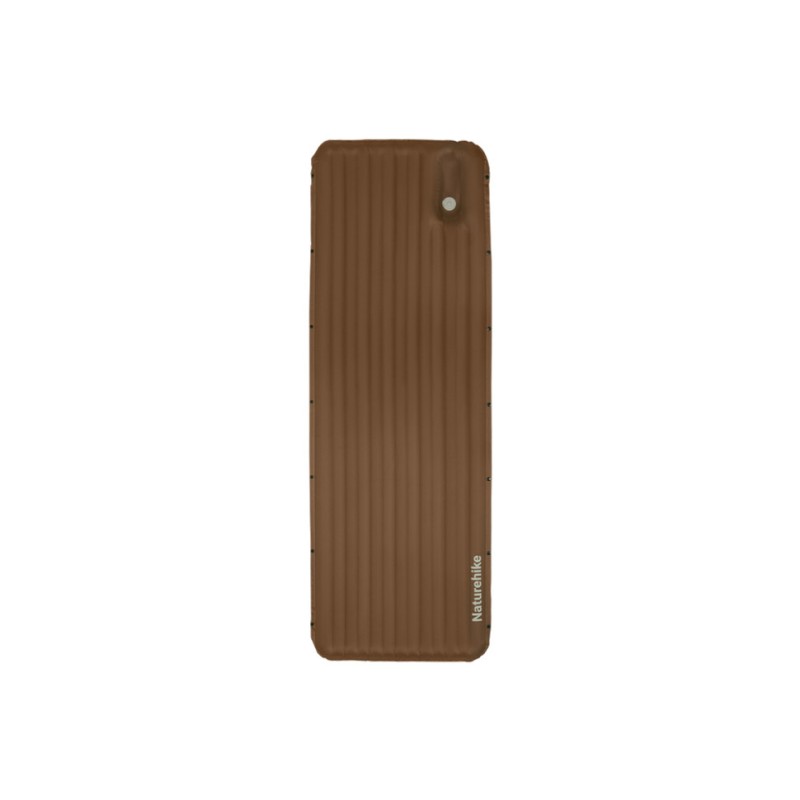 Матрац туристичний надувний одномісний  Naturehike CNK2450WS035, 198х68х9.5 см, коричневий із вбудованою помпою для надування