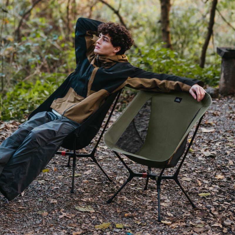 Стілець складаний ультралегкий Naturehike CNK2550JJ013 Yamami YL01, розмір М, алюміній, оливковий