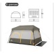 Намет шестимісний Naturehike Cape 8.4 CNK2450WS050 з швидким розкриттям, сіро-коричневий