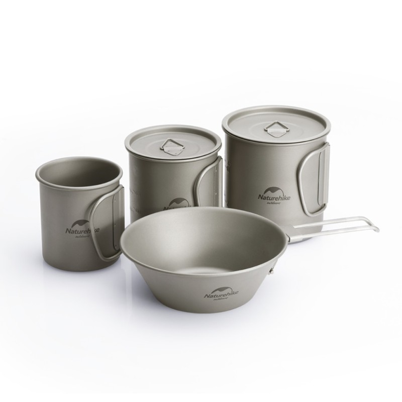 Титанова миска Naturehike NH20CJ004, 300 мл, титан