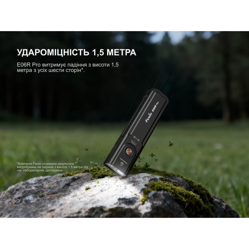 Ліхтар наключний Fenix E06R PRO, зелений