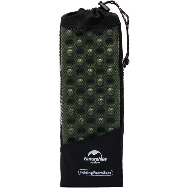 Сидушка туристична складана XPE Naturehike NH20PJ025, 15 мм, темно-зелена з чохлом для походів та кемпінгу