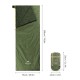 Спальний мішок Naturehike LW180 Mini NH21MSD04, правий, темно-зелений