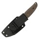 Ніж з чохлом туристичний SRM Fossa 605T-MW, (8.8 см) 14C28N / Micarta коричневий