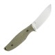 Ніж з чохлом туристичний SRM Fossa 605T-MP, (8.8 см) 14C28N / Micarta зелений