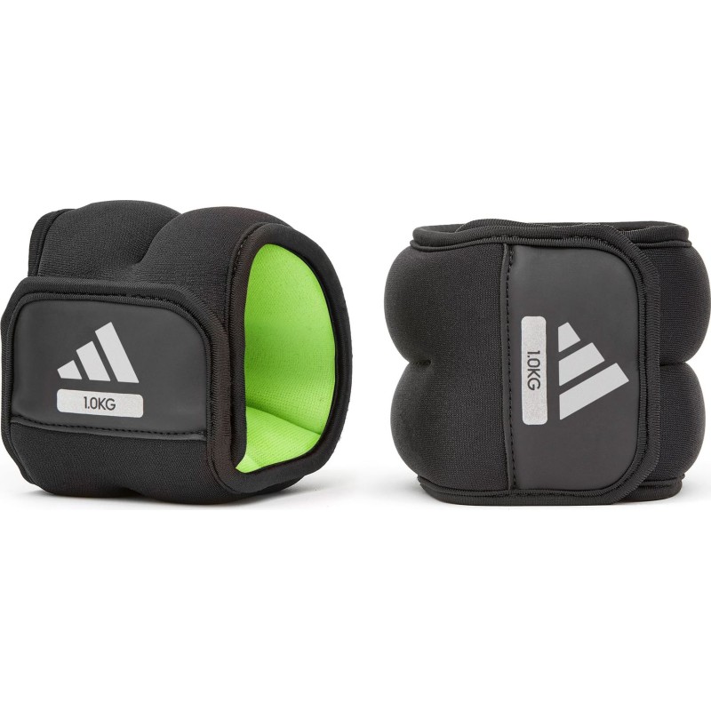 Обважнювачі для щиколотки/зап'ястя Adidas Ankle/Wrist Weights чорний, зелений 1 кг (ADWT-12321-NL)