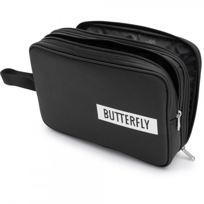 Подвійний чохол на ракетку для настільного тенісу Butterfly Logo 2019, black