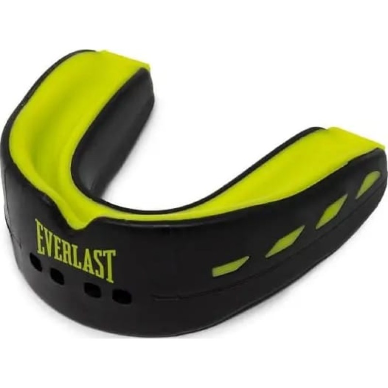 Капа для боксу Everlast EVERSHIELD DOUBLE MOUTH GUARD чорний, зелений One Size (P00003600)
