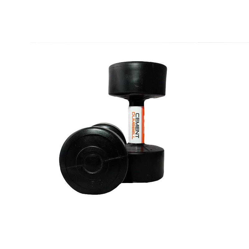 Гантелі пластикові пари CEMENT DUMBELL чорний 2х5кг (LS2003-5)