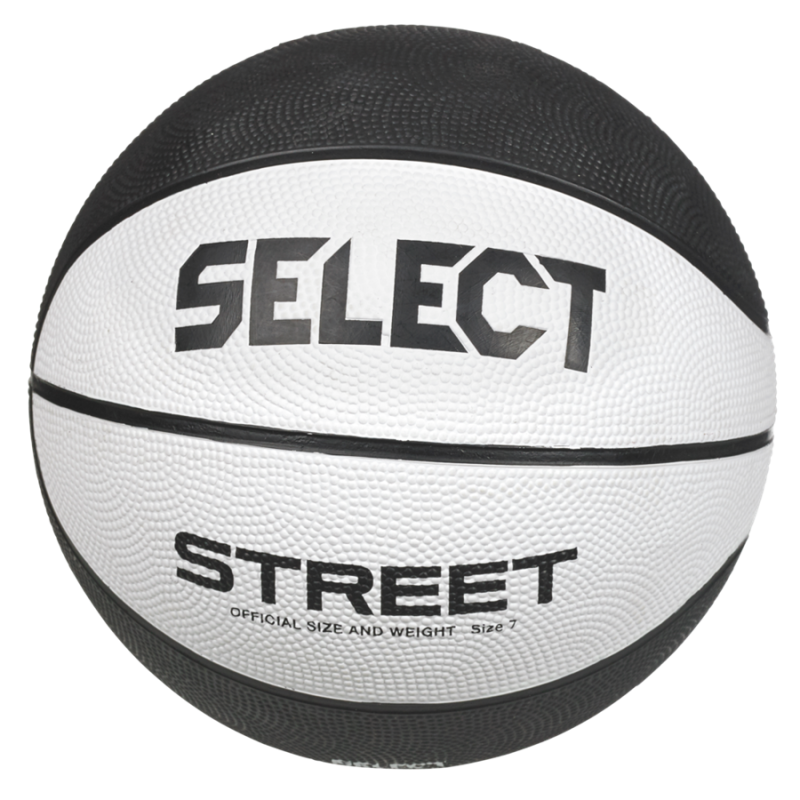 М'яч баскетбольний Select BASKETBALL STREET v23 біло-чорний Уні 5