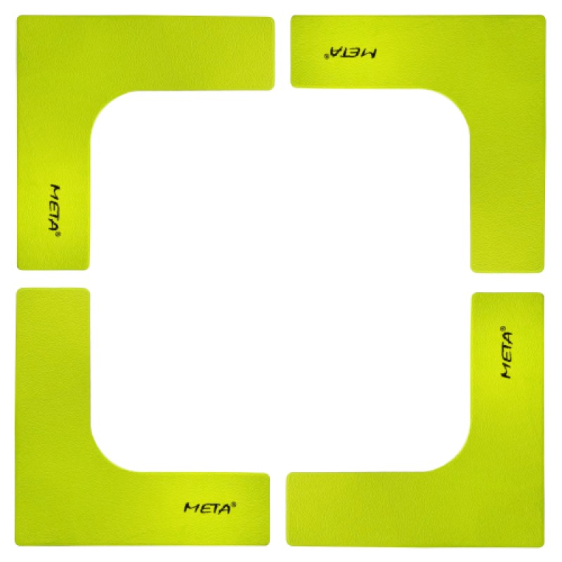 Набір плоских кутових фішок-маркерів Meta Flat Corner Marker Set of 4 лимон Уні 25х25 см