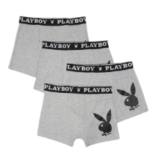 Набір з 4 труси-боксери Playboy ANNYA PLAYBOY BOXERSHORT сірий Чол S
