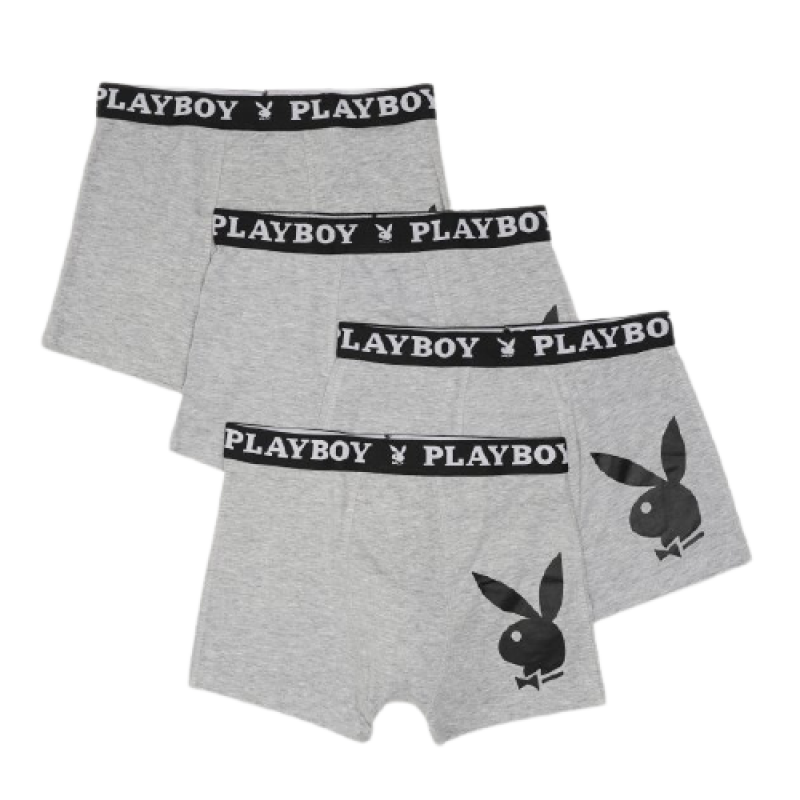 Набір з 4 труси-боксери Playboy ANNYA PLAYBOY BOXERSHORT сірий Чол S