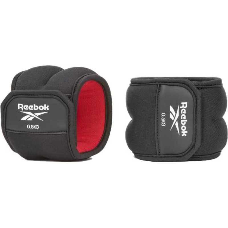 Обважнювачі щиколотки Reebok Ankle Weights чорний, червоний Уні 0.5 кг
