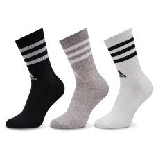 Шкарпетки Adidas 3S C SPW CRW 3P білий, сірий, чорний Уні M (40-42)