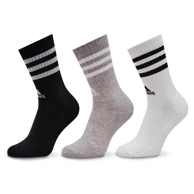 Шкарпетки Adidas 3S C SPW CRW 3P білий, сірий, чорний Уні M (40-42)