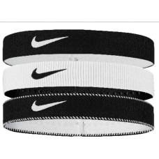 Пов'язка на голову Nike Flex Classic 3PK чорний, білий Уні One Size (N.101.1932.036.OS)