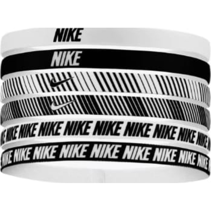Пов'язка на голову Nike FLEX CLASSIC HEADBANDS 6PK чорний, білий One Size