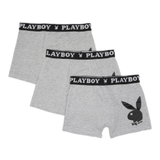Набір з 3 труси-боксери Playboy ANNYA PLAYBOY BOXERSHORT сірий Чол S
