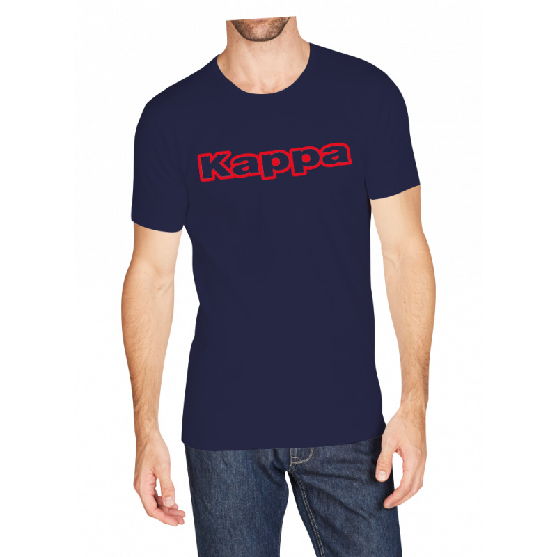 Футболка Kappa T-shirt Mezza Manica Girocollo con stampa logo pet темно-синій Чол XL