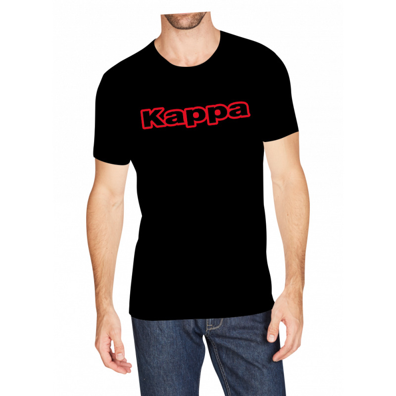 Футболка Kappa T-shirt Mezza Manica Girocollo con stampa logo pet чорний Чол M